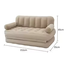 فرش هوائي ذكي 2 في 1 🛋️ يتحول إلى سرير أو كنبة، سهل النفخ والتخزين مع مضخة هواء وخامة متينة مريحة.